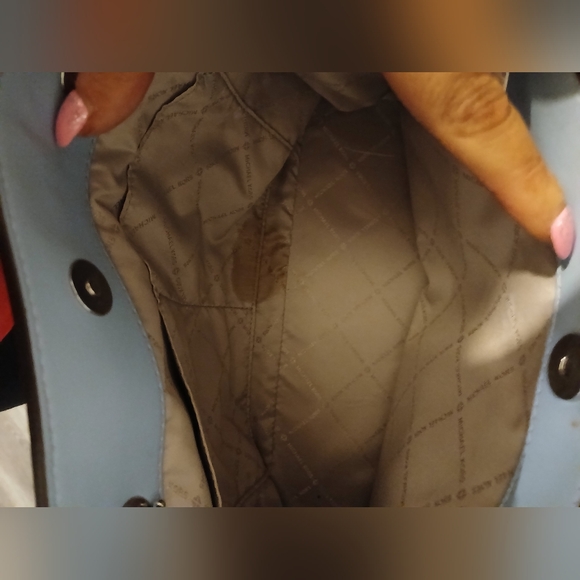 Michael Kors EUC Baby Blue Chain Satchel Bag - Picture 13 of 14